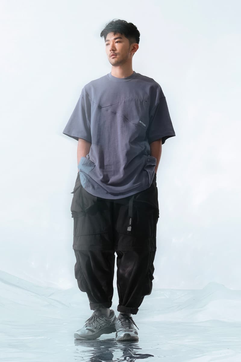 OCTOBOL STUDIO SS21 Collection Lookbook Hong Kong streetwear summer paneled pocket T-shirt twisted seam zip-off pants black grey khaki green