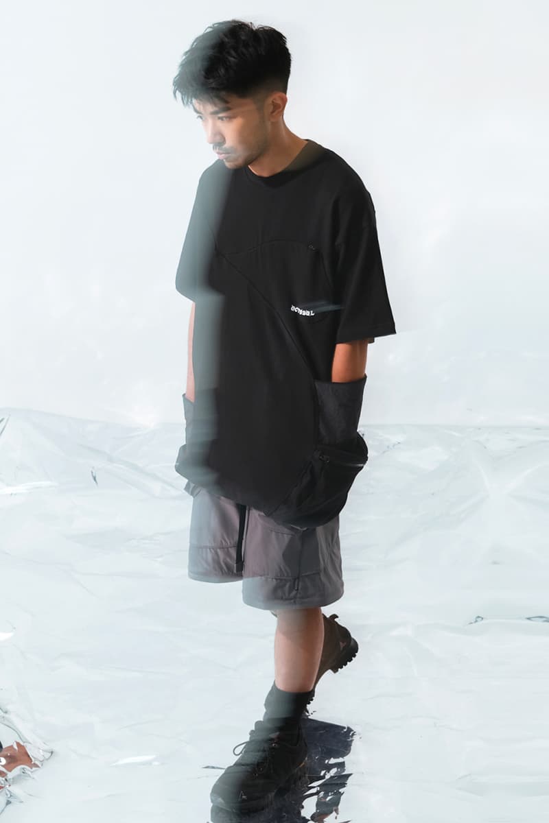 OCTOBOL STUDIO SS21 Collection Lookbook Hong Kong streetwear summer paneled pocket T-shirt twisted seam zip-off pants black grey khaki green