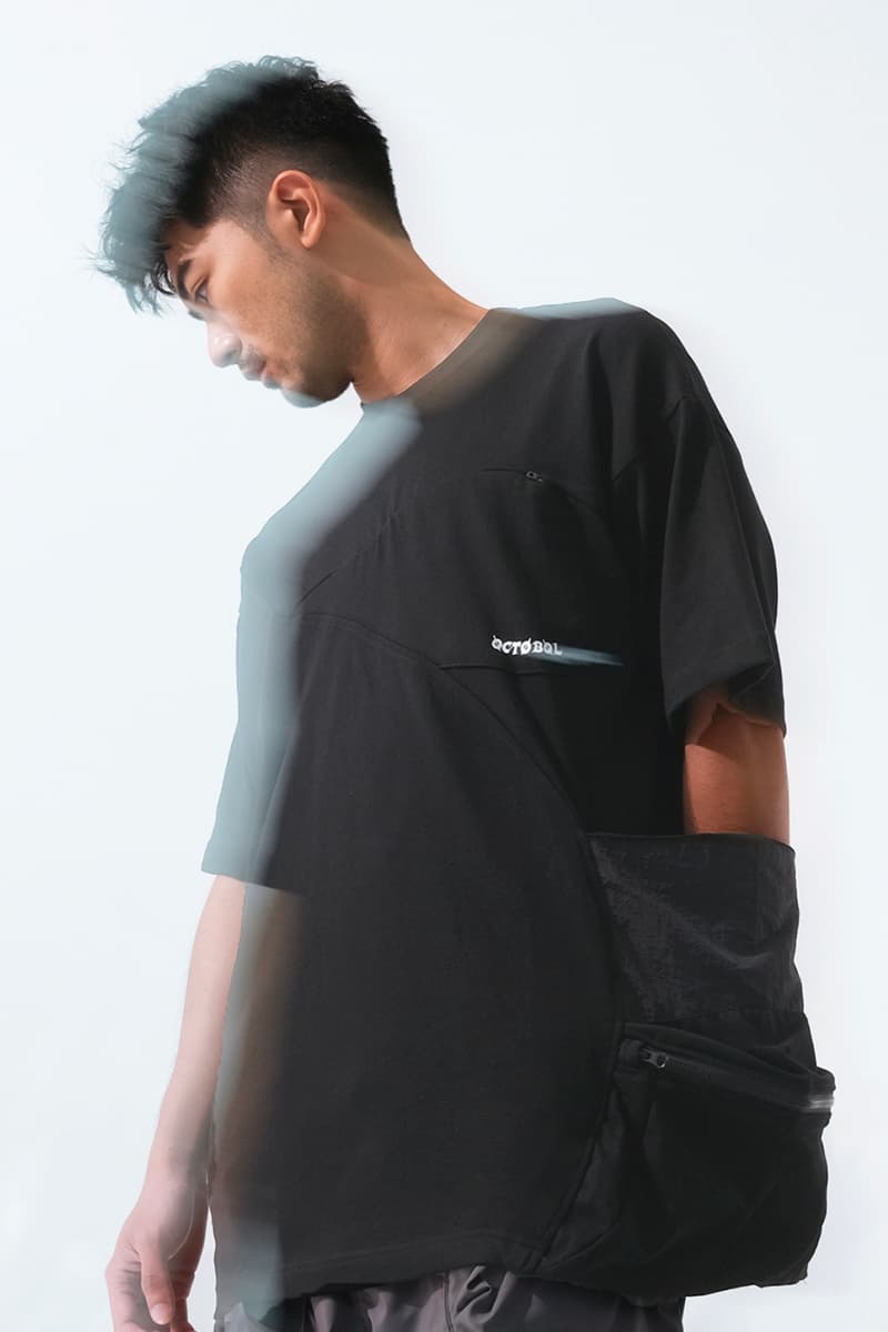 OCTOBOL STUDIO SS21 Collection Lookbook Hong Kong streetwear summer paneled pocket T-shirt twisted seam zip-off pants black grey khaki green