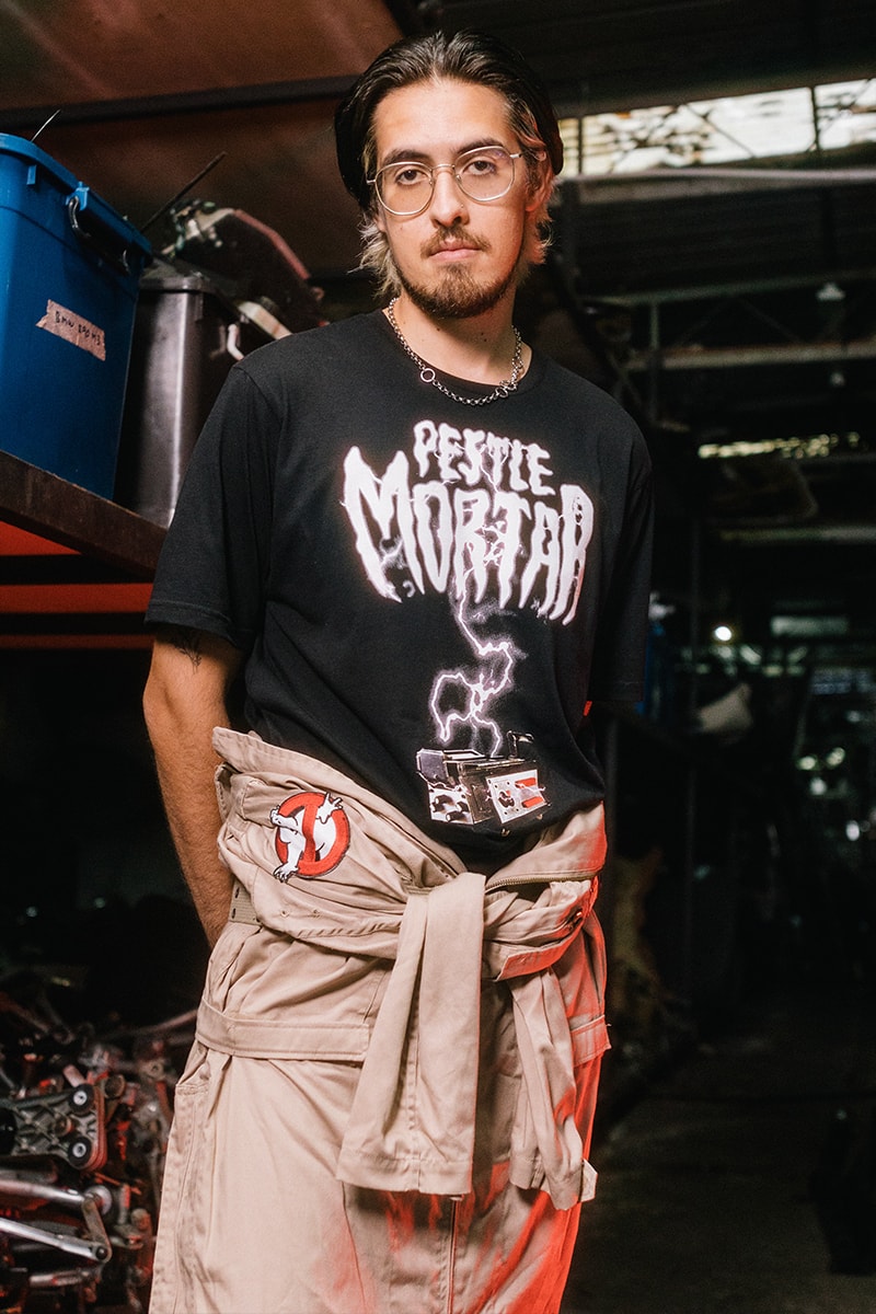 Pestle and Mortar Clothing PMC Ghostbusters collaboration lookbook ecto-1 1980s retro nostalgia mooglie stay puft slime ooze ghosts 