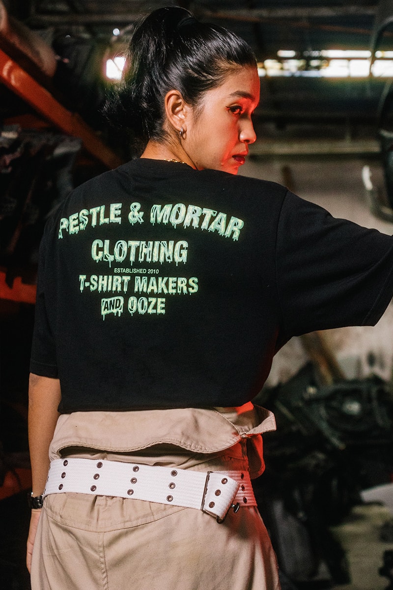 Pestle and Mortar Clothing PMC Ghostbusters collaboration lookbook ecto-1 1980s retro nostalgia mooglie stay puft slime ooze ghosts 