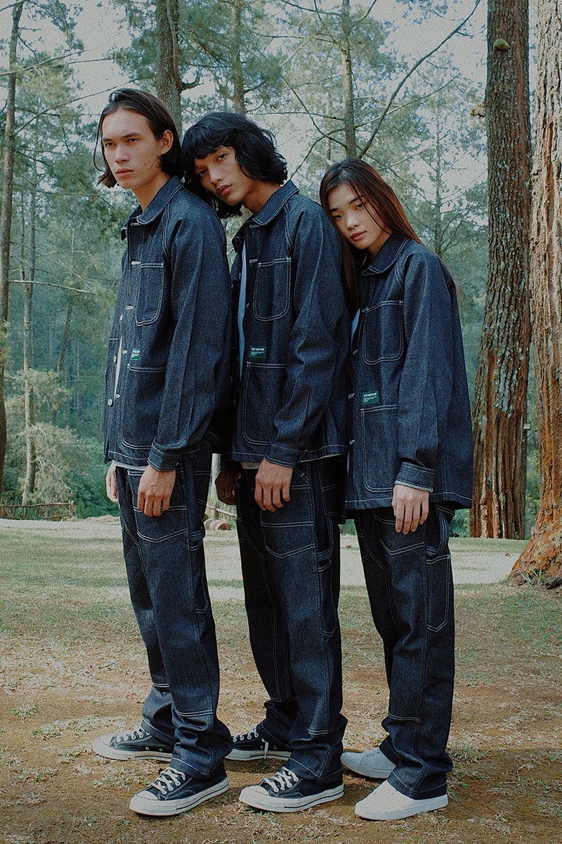 pot meets pop Badjatex denim chore coat carpenter pants release info store list buying guide photos price eco friendly sustainable 