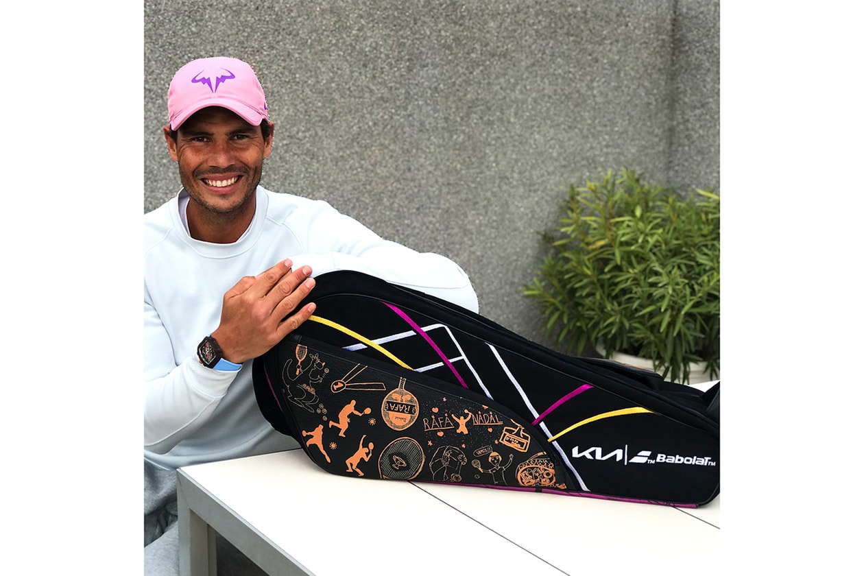 rafael nadal babolat kia bag collaboration release info 100 foundation release info photos 