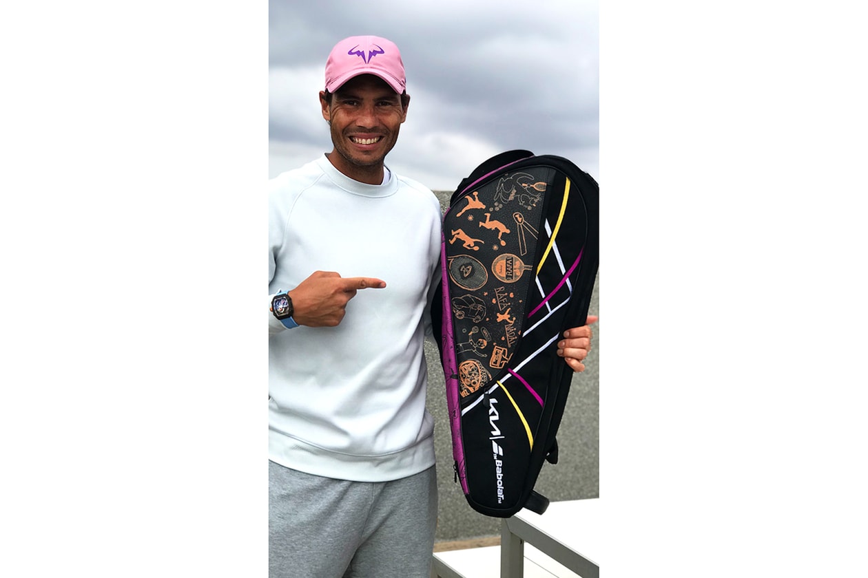 rafael nadal babolat kia bag collaboration release info 100 foundation release info photos 