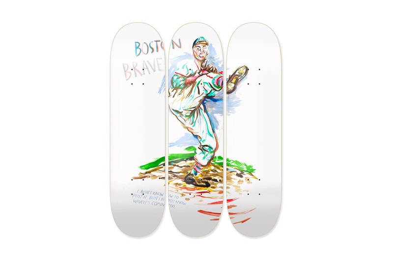 Raymond Pettibon The Skateroom Baseball Skateboard Deck Set Collaboration Release