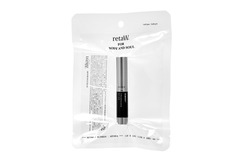 RetaW Fragrances Sticks Release Info japan design scent travel NATURAL MYSTIC* ALLEN* EVELYN* BARNEY* sliver black