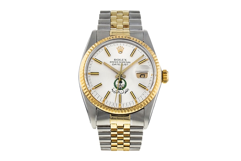 Rolex Datejust 16013 Royal Saudi Arabian Police Force info Watchfinder vintage two-tone Rolex Datejust crest dial custom 1983