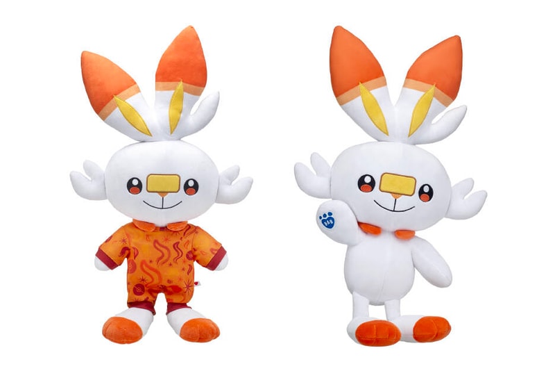 Pokemon Build A Bear Scorbunny Plush teddy bear figures collectibles sword and shield game gotta catch em all animated info