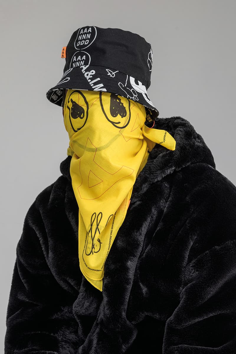 Simon Brown AndAndAnd Headwear Collection capsule Banaclava balaclava bandana bucket hat spring summer 2021 ss21 info