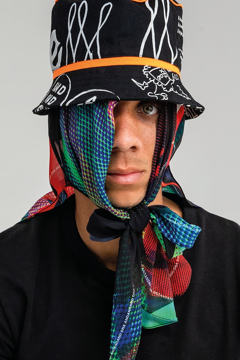 Simon Brown AndAndAnd Headwear Collection capsule Banaclava balaclava bandana bucket hat spring summer 2021 ss21 info