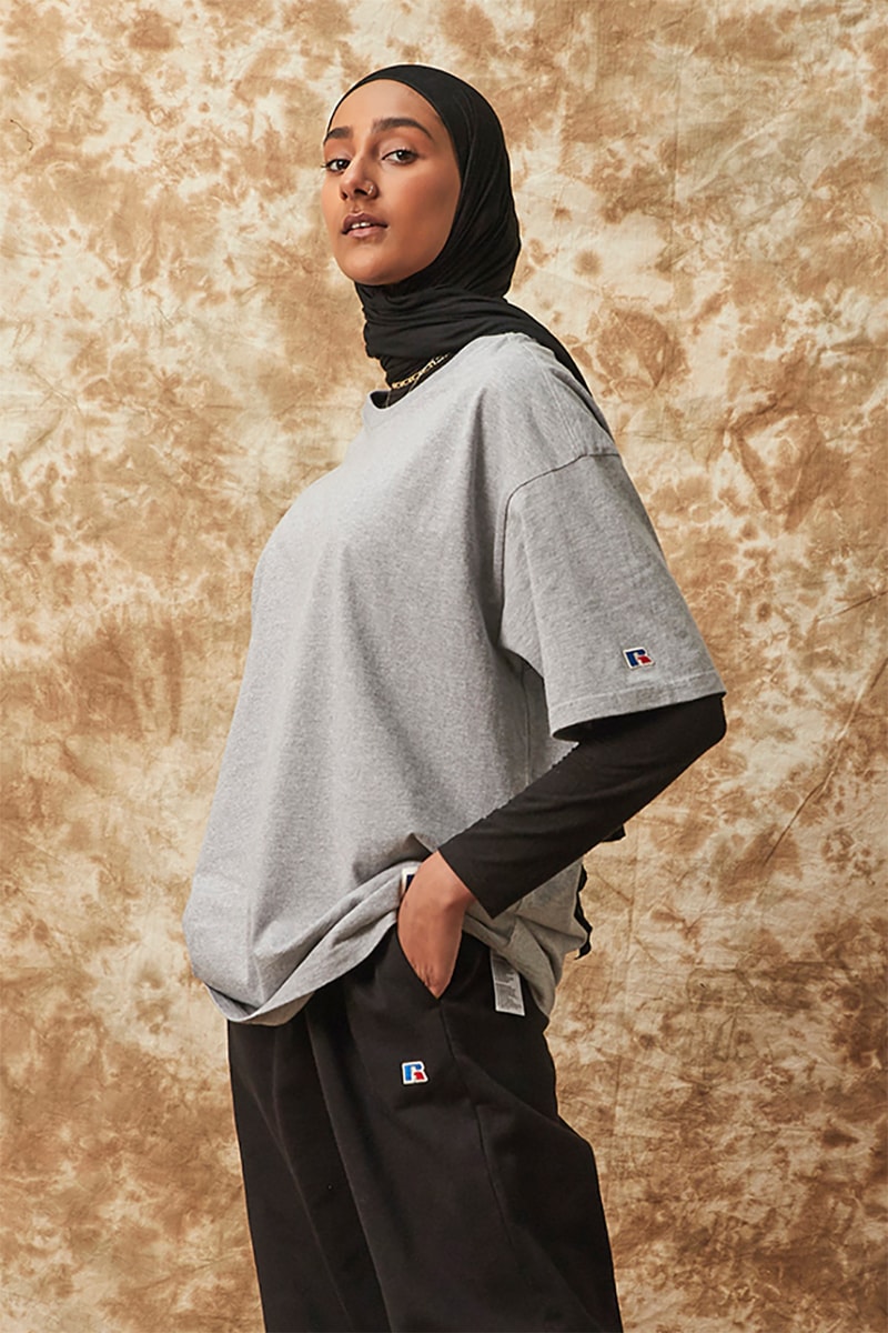 russell athletic size exclusive fleece collection tees hoodies sweatpants crewnecks gray navy black white 