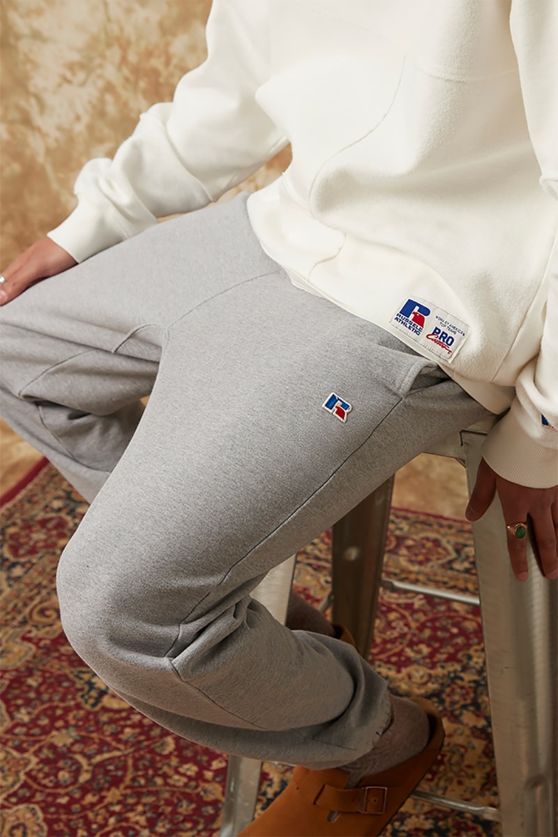 russell athletic size exclusive fleece collection tees hoodies sweatpants crewnecks gray navy black white 
