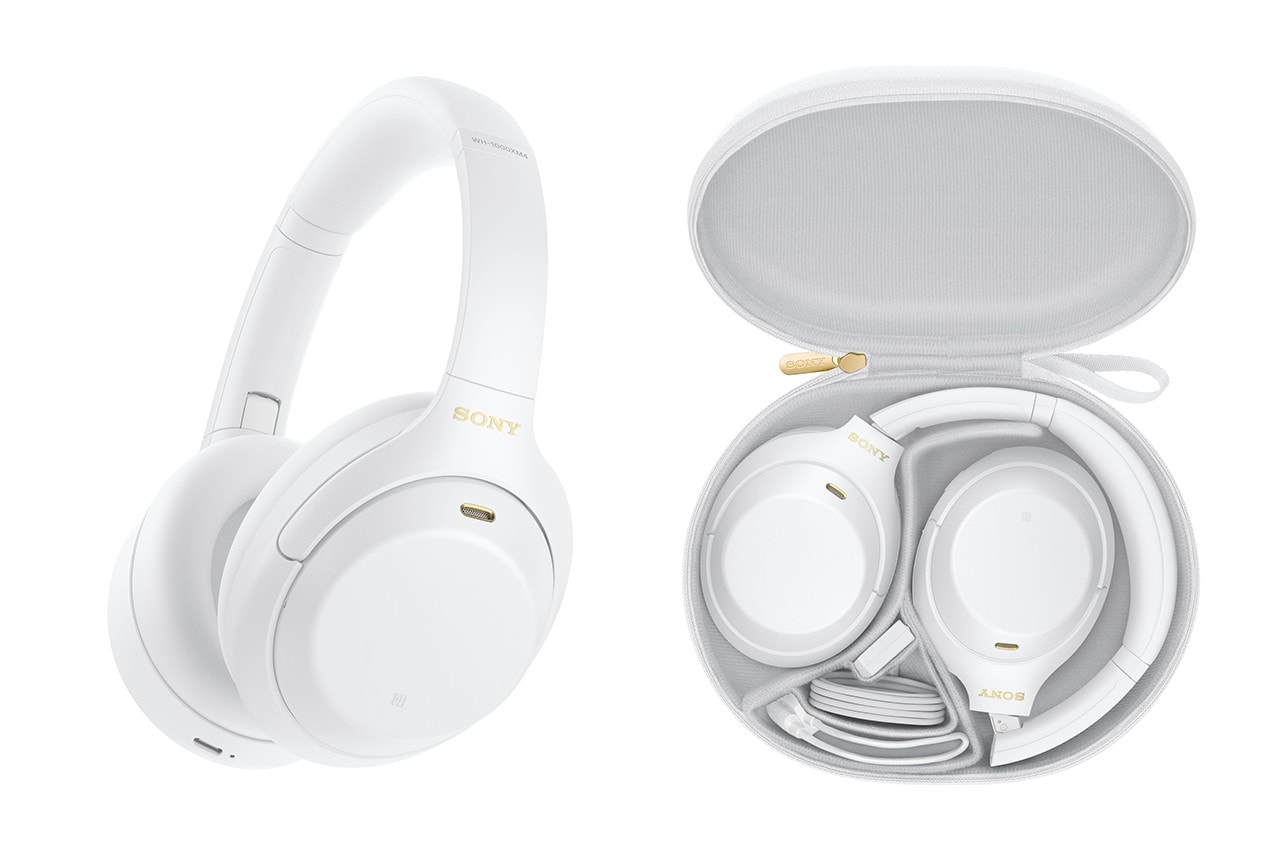 Sony Noise Cancelling WH-1000XM4 Silent White Info headphones tech limited edition white