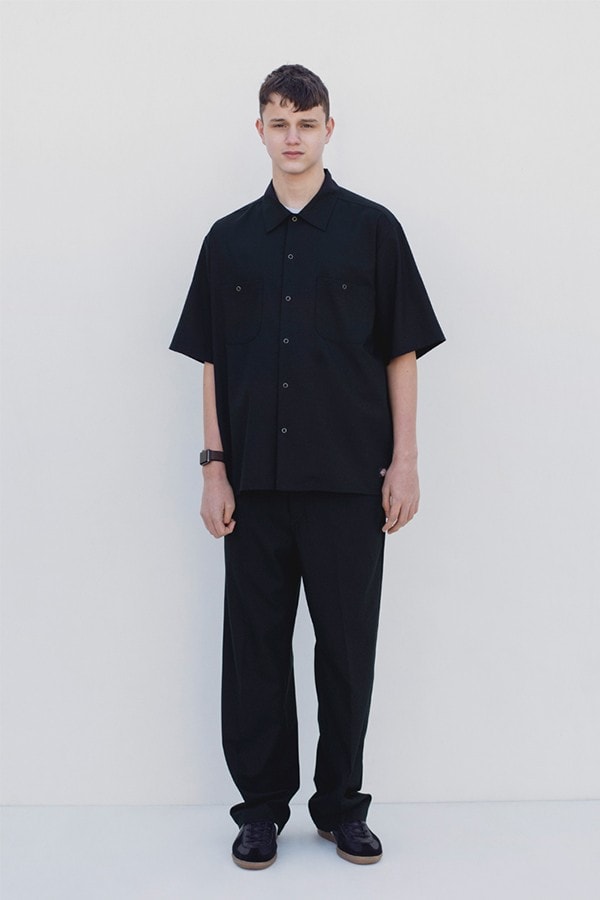 SOPHNET. x Dickies Collboration Lookbook Info japan Smart Casual Hi-Tech Solotex pants shirts white black blue charcoal