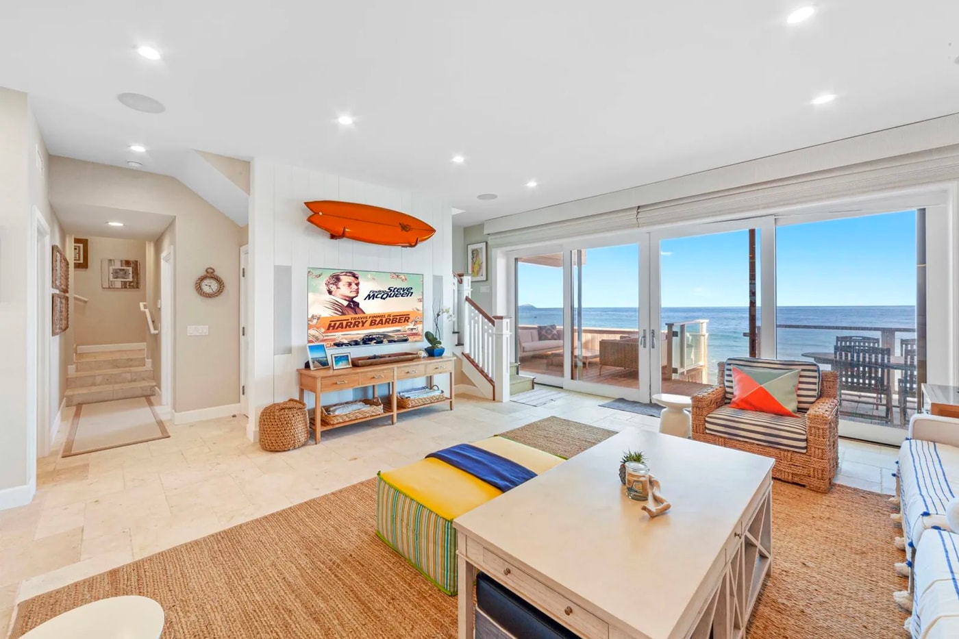 Steve McQueen Malibu Beach Home Sothebys International Realty listing beachfront Trancas homes design architecture 