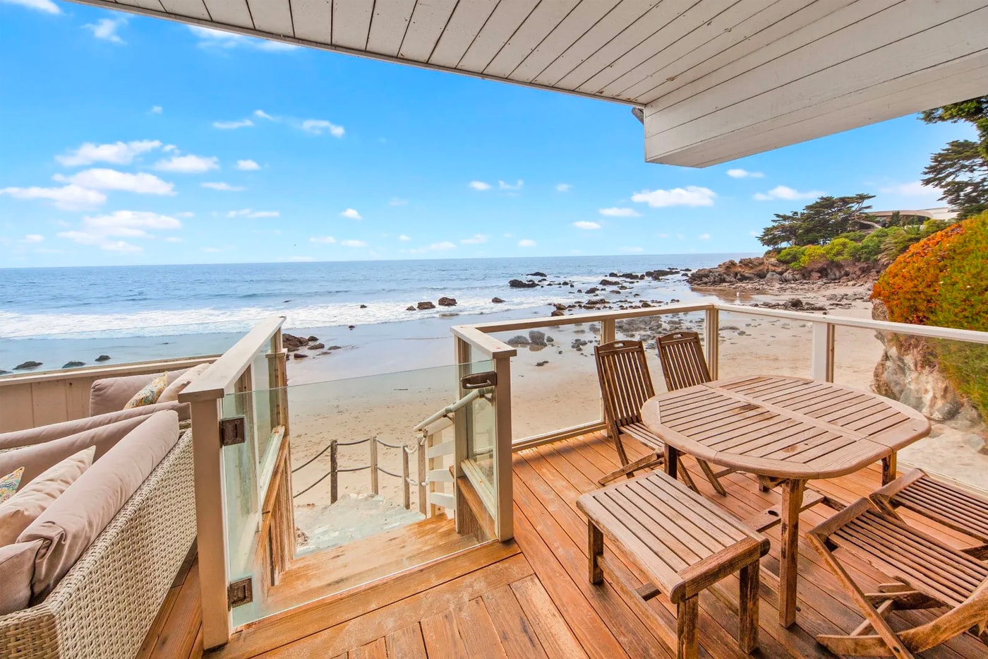 Steve McQueen Malibu Beach Home Sothebys International Realty listing beachfront Trancas homes design architecture 