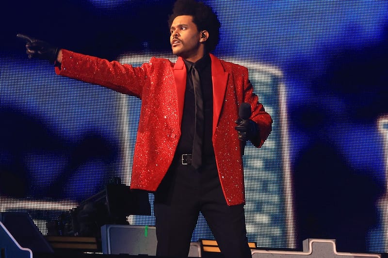 the weeknd red suit