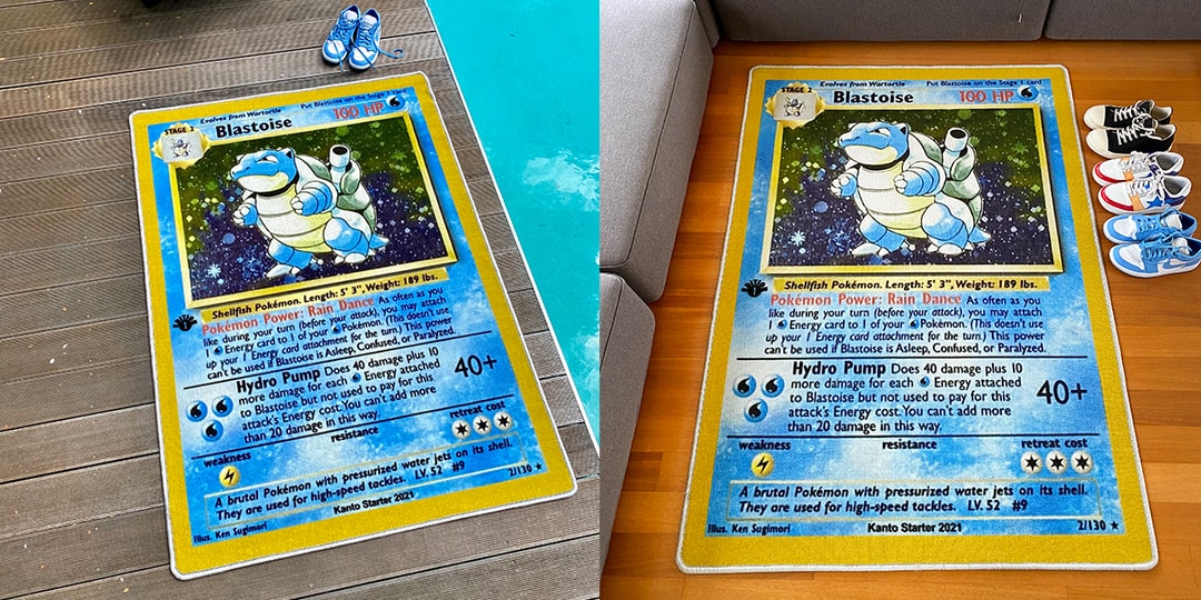 Pokmon' Base Set First Edition Blastoise Rug | Hypebeast Pokmon' Base Set First Edition Blastoise Rug | Hypebeast