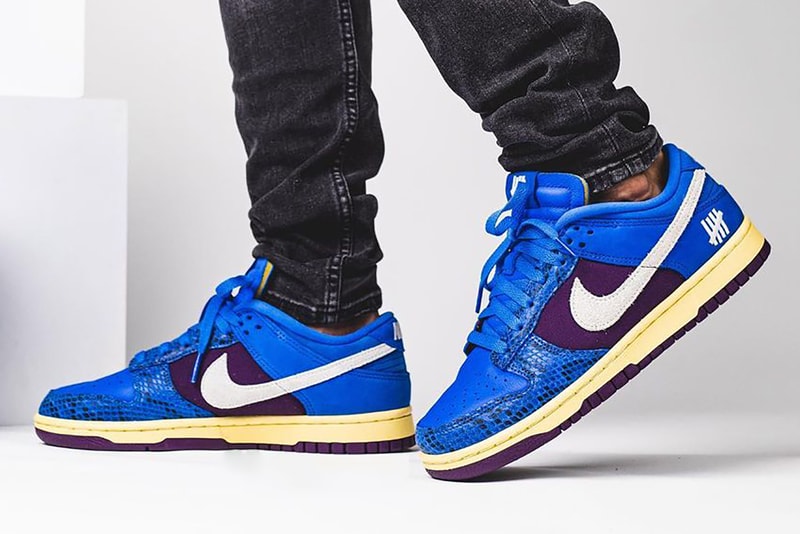 undefeated nike dunk low dunk vs af1 DH6508 400 royal blue purple snakeskin collaboration release info date store list buying guide photos price 