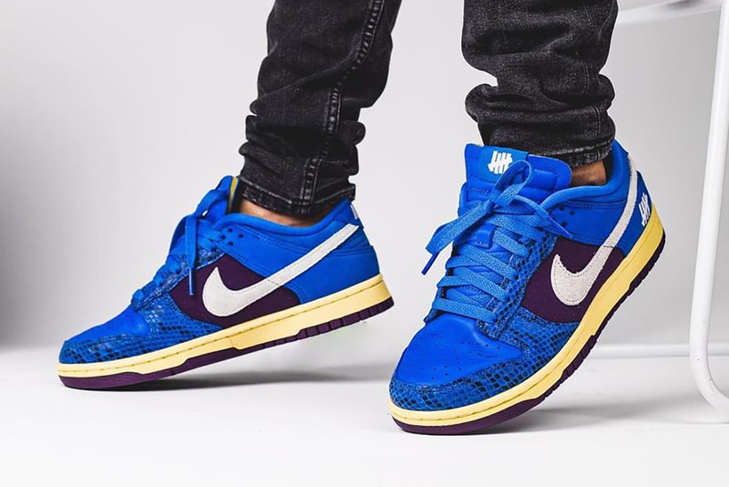 undefeated nike dunk low dunk vs af1 DH6508 400 royal blue purple snakeskin collaboration release info date store list buying guide photos price 