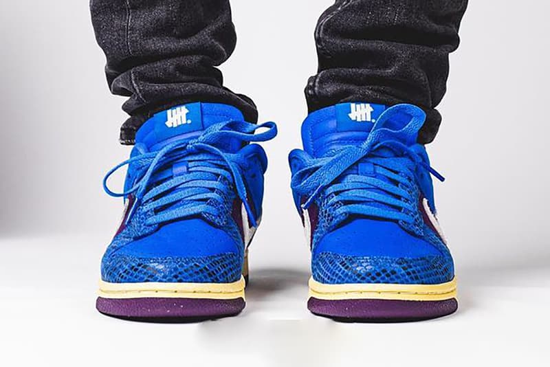 undefeated nike dunk low dunk vs af1 DH6508 400 royal blue purple snakeskin collaboration release info date store list buying guide photos price 