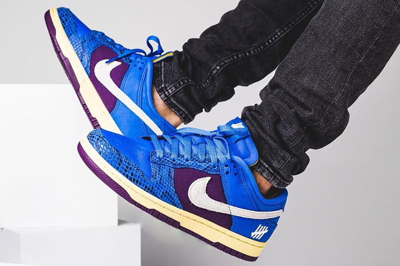 undefeated nike dunk low dunk vs af1 DH6508 400 royal blue purple snakeskin collaboration release info date store list buying guide photos price 