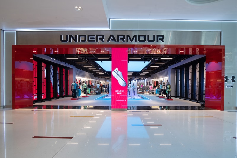 Under Armour flagship store dubai mall village largest world global fashion sportswear fitness coach 
