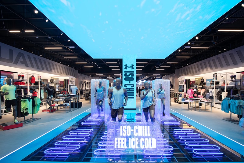 Under Armour flagship store dubai mall village largest world global fashion sportswear fitness coach 