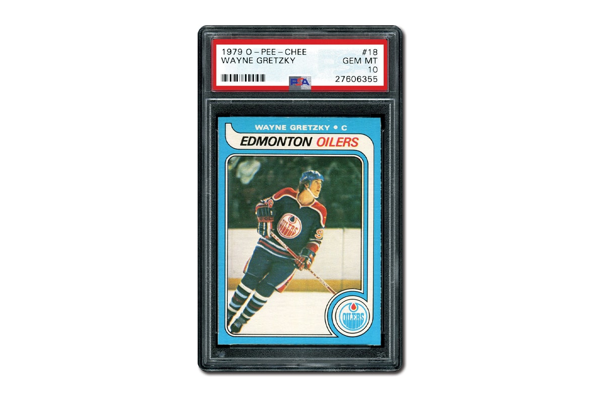 Rare 1979 Wayne Gretzky Rookie Card Auctions for Record $3.75 Million USD gem mint condition heritage auctions most expensive hockey card edmonton oilers o-pee-chee sports memorabilia trading cards