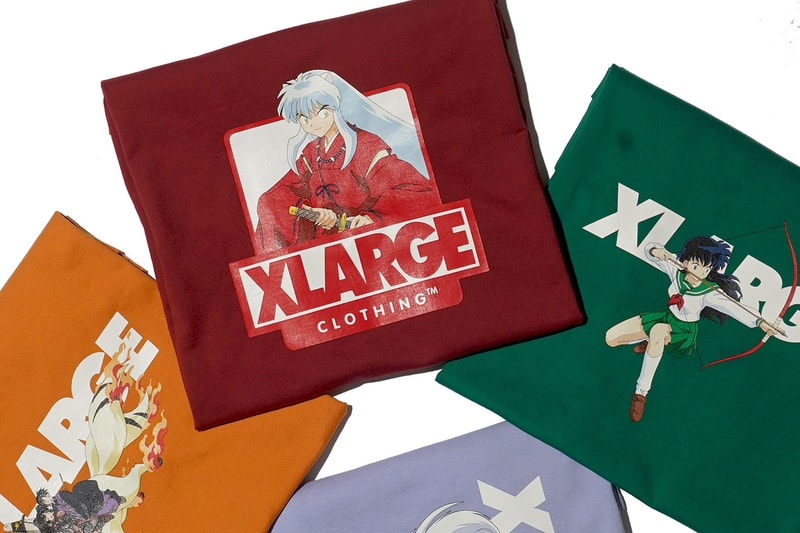 XLARGE Inuyasha capsule release info  Rumiko Takahashi x-girl Japan Manga anime