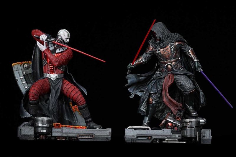 xm studios star wars legends darth malak revan jedi sith master apprentice statue collectibles set 