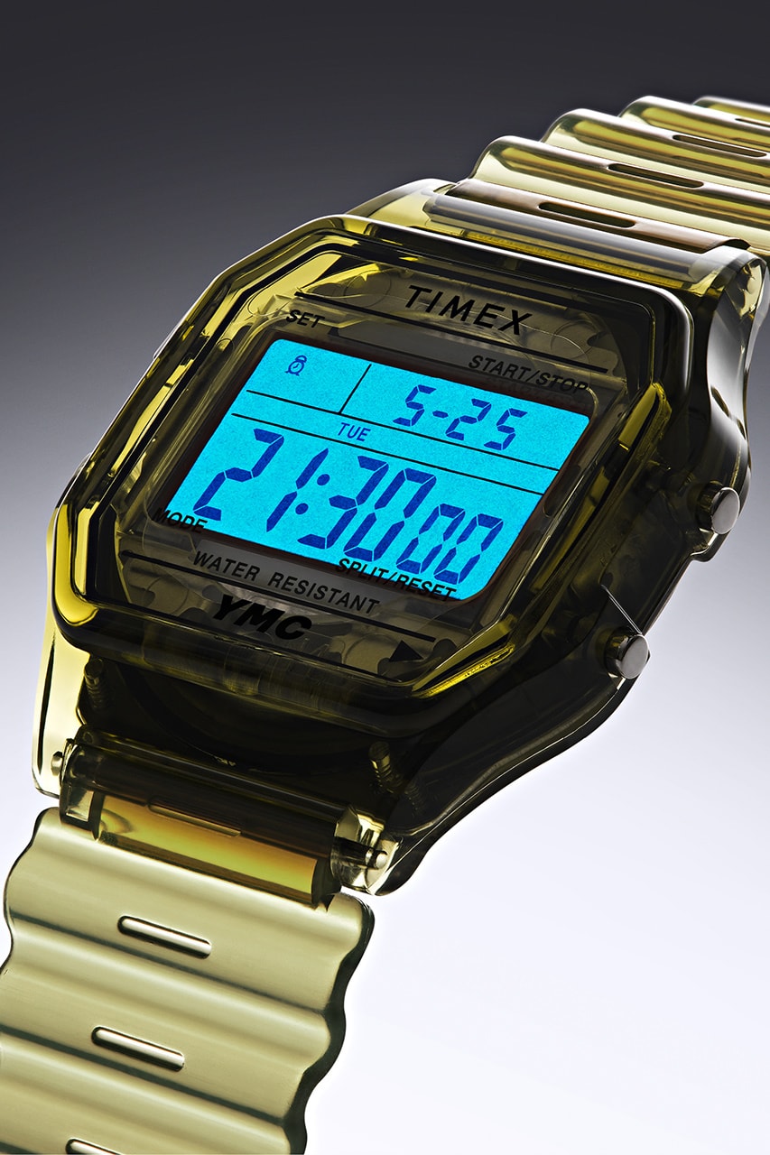 Информация о сотрудничестве YMC x Timex T80, цифровые часы INDIGLO