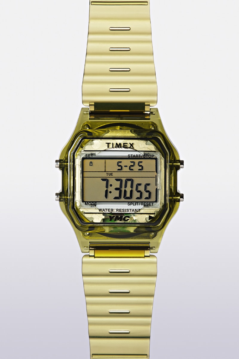 Информация о сотрудничестве YMC x Timex T80, цифровые часы INDIGLO