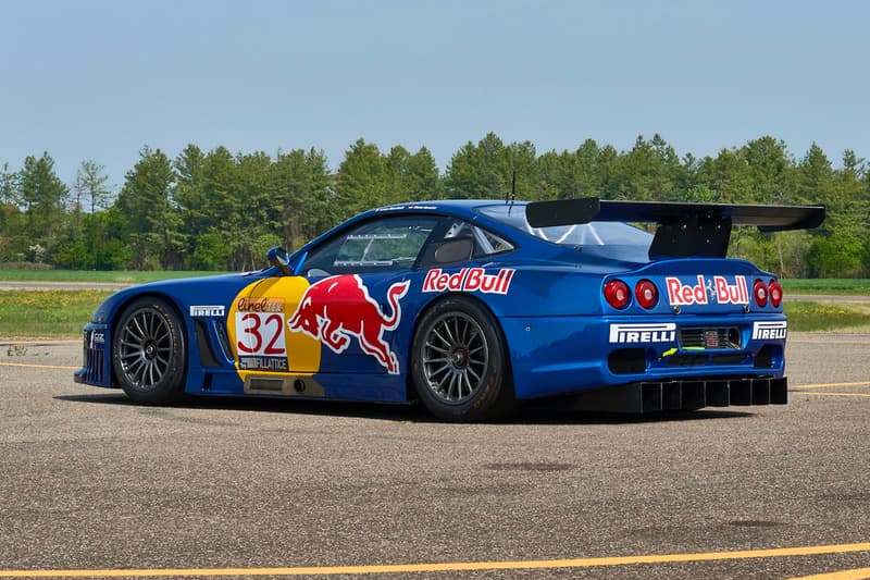 2000 FERRARI 550 GT1 red bull livery team Italtecnica rm Sotheby's supercars Italian racing le mans rebuild luxury Milan Emmanuele Naspetti Mimmo Schiattarella