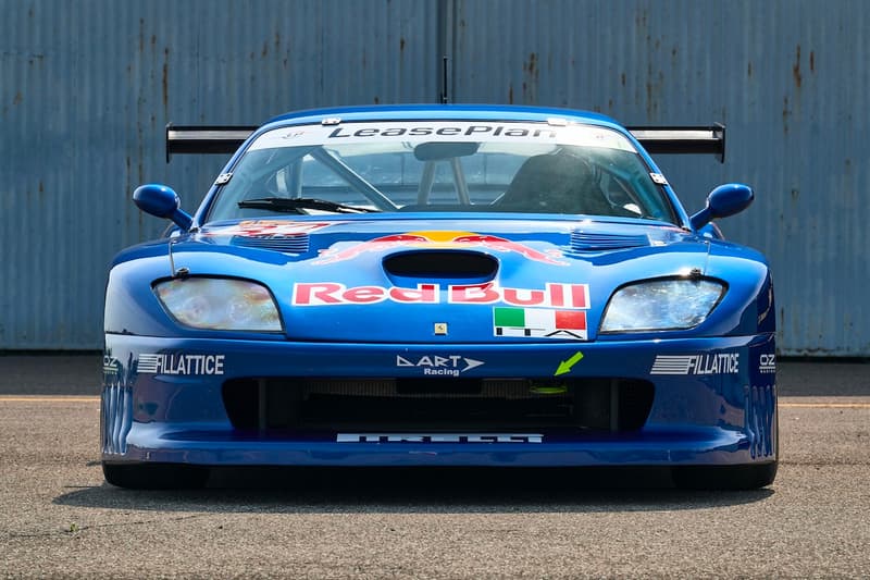 2000 FERRARI 550 GT1 red bull livery team Italtecnica rm Sotheby's supercars Italian racing le mans rebuild luxury Milan Emmanuele Naspetti Mimmo Schiattarella