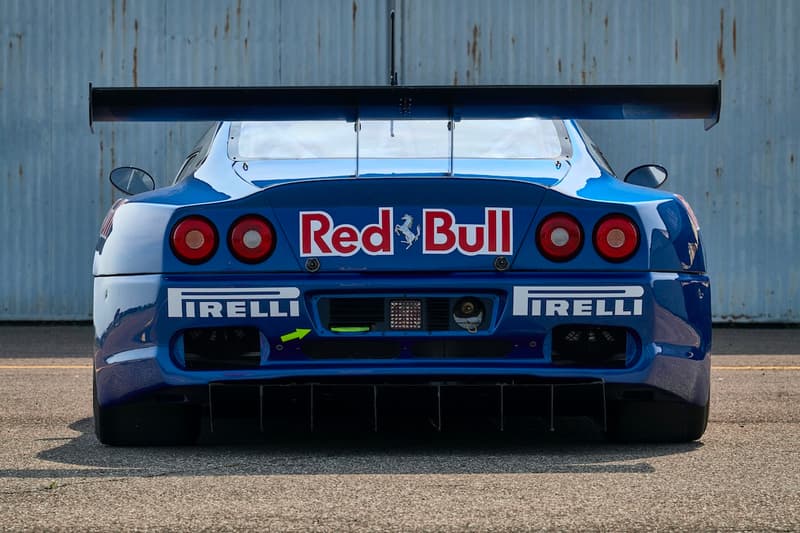 2000 FERRARI 550 GT1 red bull livery team Italtecnica rm Sotheby's supercars Italian racing le mans rebuild luxury Milan Emmanuele Naspetti Mimmo Schiattarella