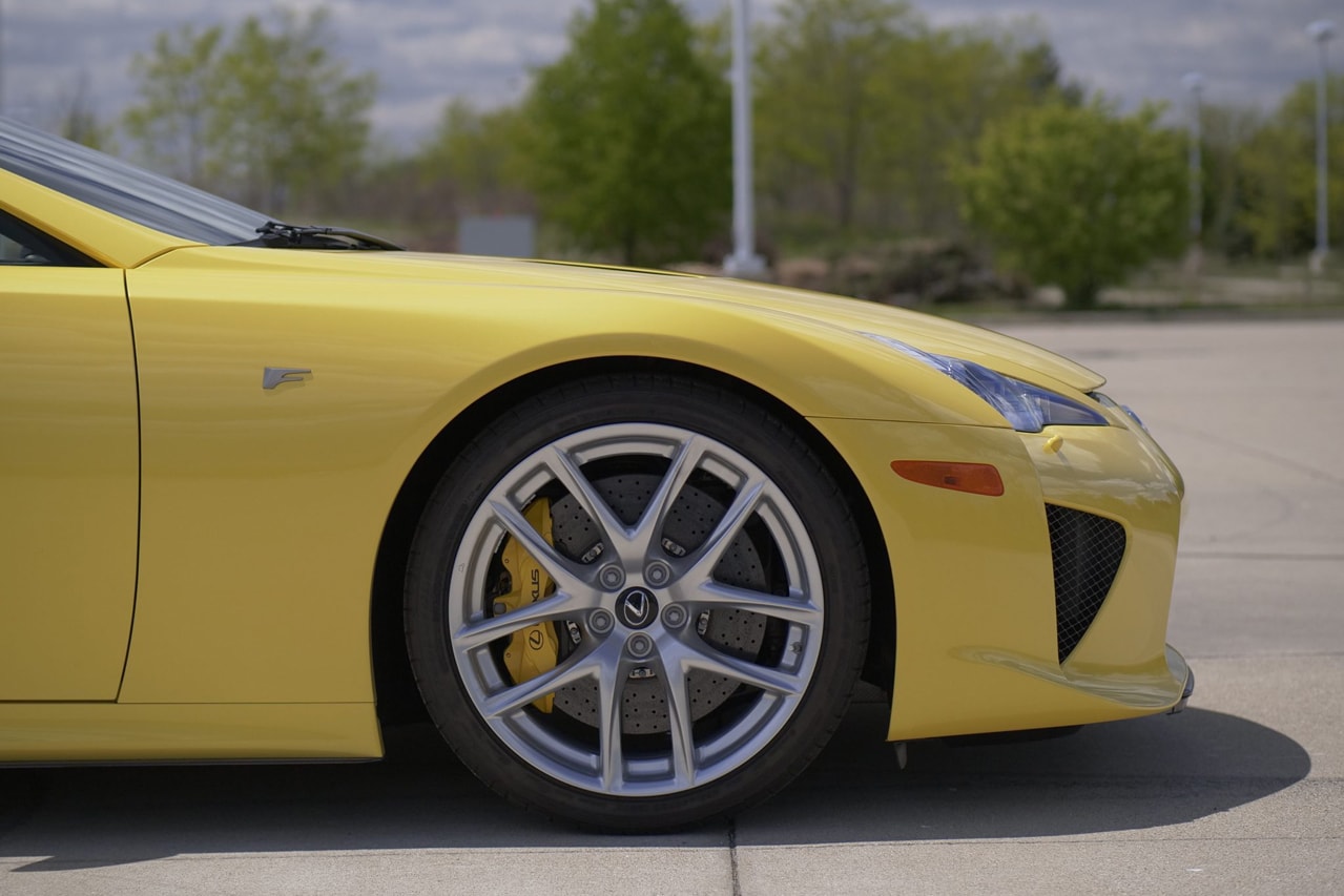 2012 Lexus LFA "Pearl Yellow" Delivery Milage Brand New Never Driven Example Rare Japanese JDM Supercar Sportcar Toyota V10 High Revving RWD Two Door Coupe Bring a Trailer Auction Expensive