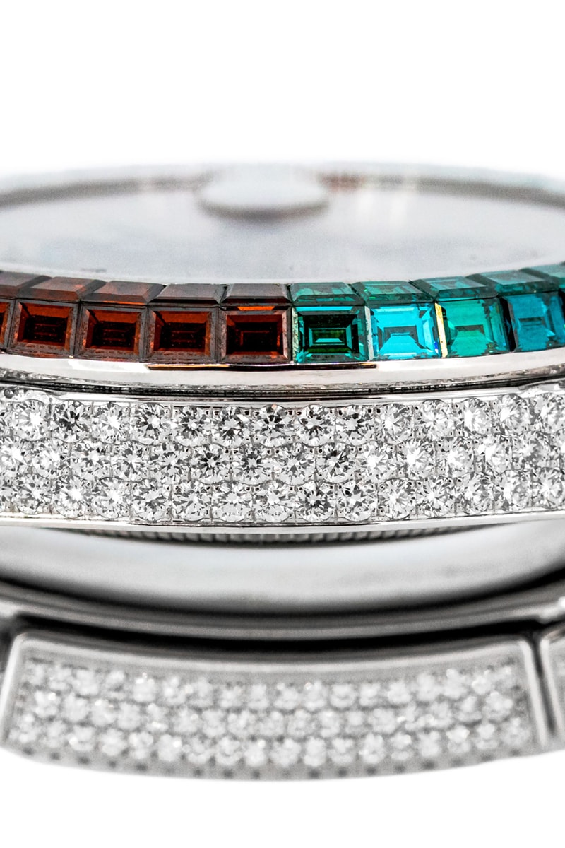 777 Customized Rolex Ice Cold Pepsi GMT-Master II Watch Watches Iced Out Rolley Stainless Steel 20 Carats pavé diamond date window fancy cut stones oyster bracelet 