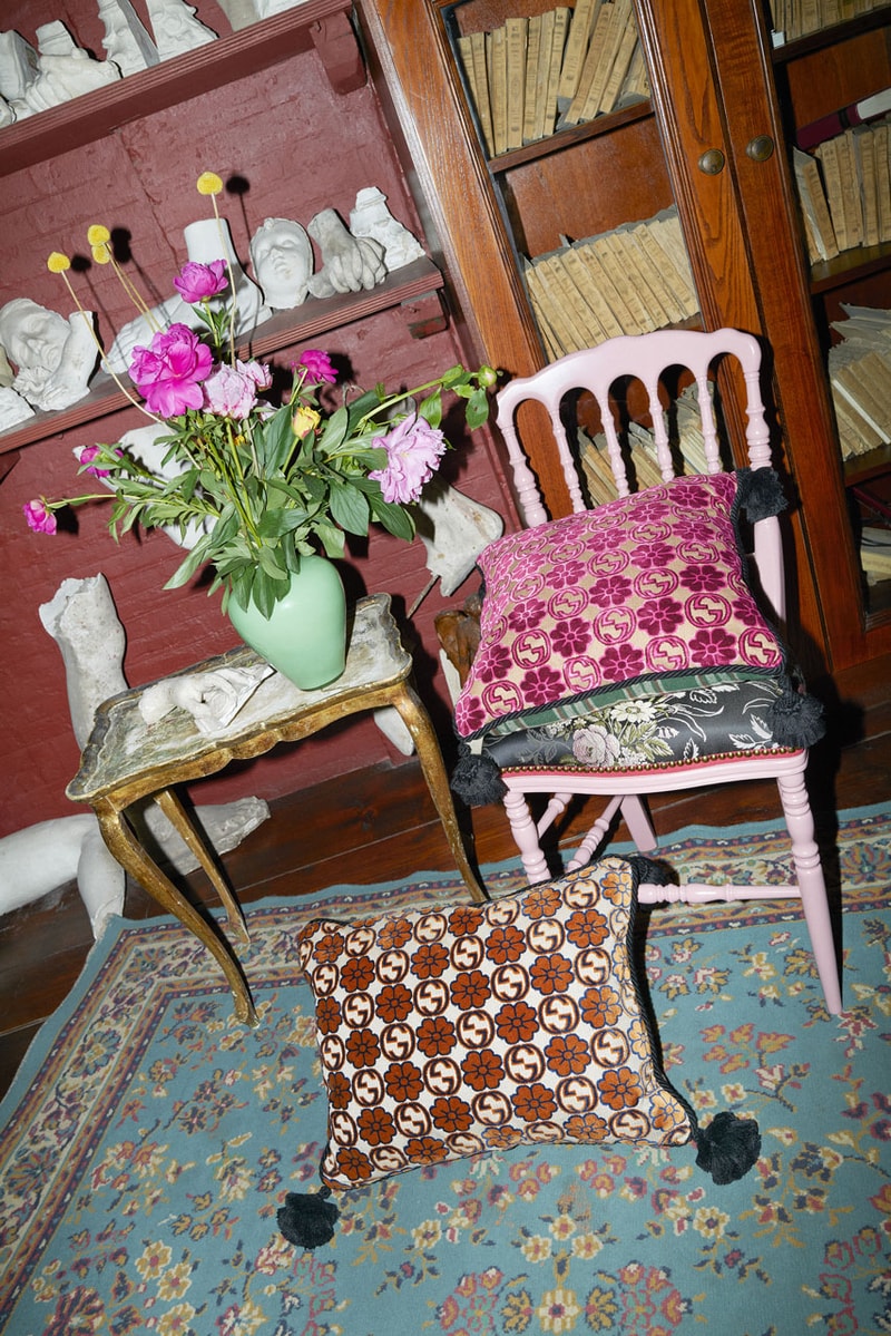 Gucci Décor's New Romantic Collection design furniture pillows