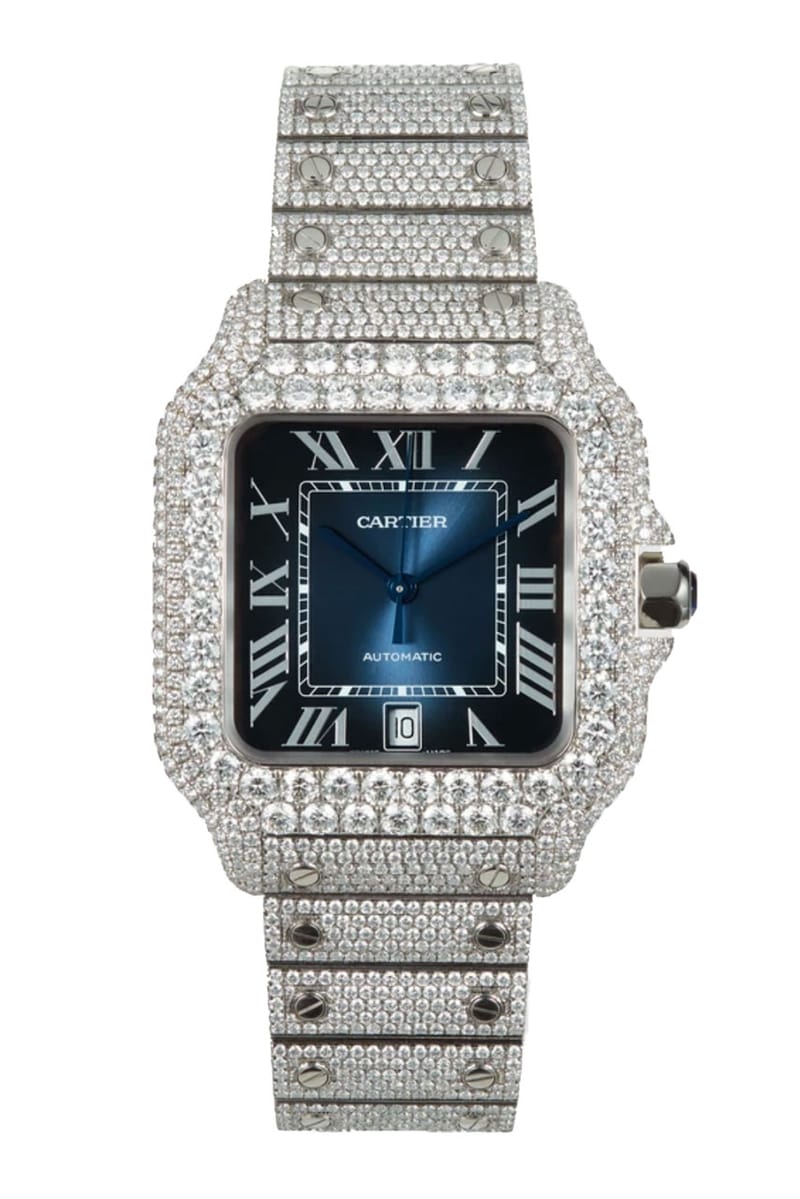 Real Diamonds Round DEF VVS Moissanite Studded Diamond Watch, Iced Out  Diamond Wrist Watch, Weight: 130 Gram at Rs 225000 in Ajmer