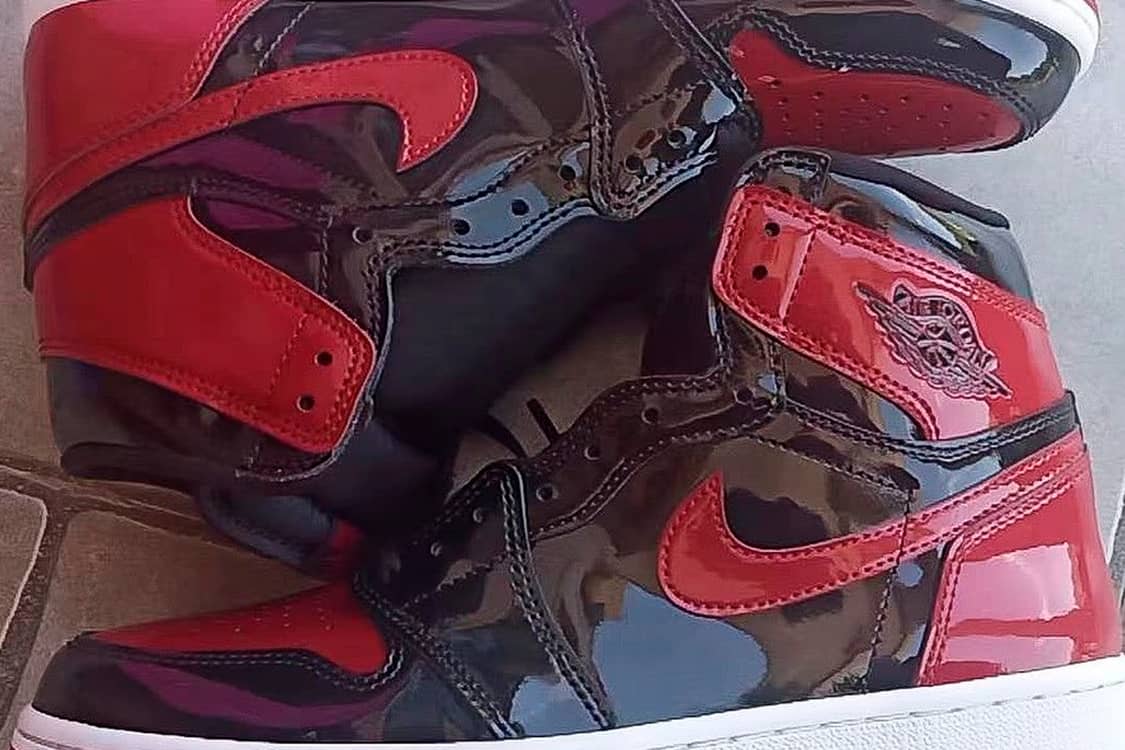 A First Look at the Air Jordan 1 High OG Patent Bred Surfaces