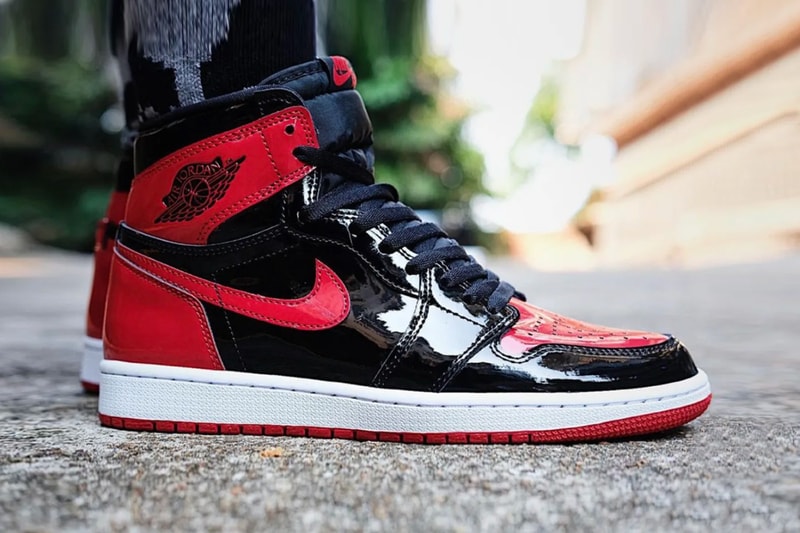 Air Jordan 1 High OG Patent Bred On-Foot Look Release Info 55088-063 Date Buy price