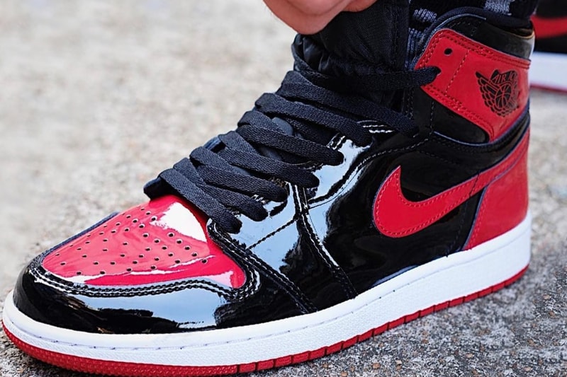 Air Jordan 1 High OG Patent Bred On-Foot Look Release Info 55088-063 Date Buy price