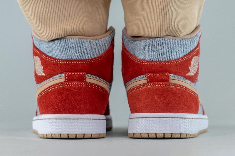 air michael jordan brand 1 mid denim levis DM4352 600 blue red brown official release date info photos price store list buying guide