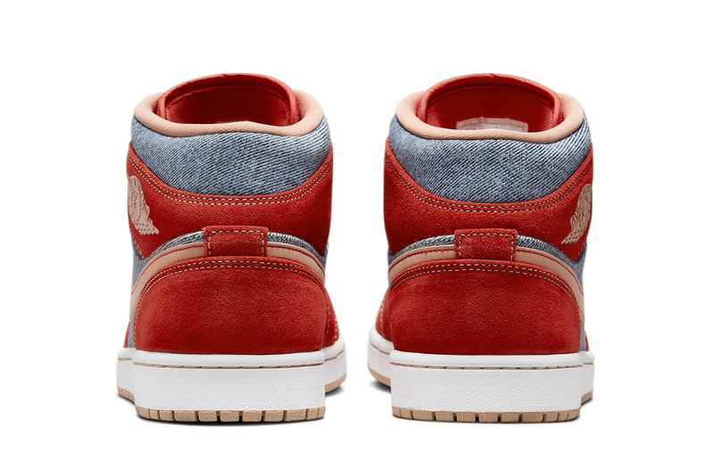 air michael jordan brand 1 mid denim DM4352 600 blue red tan white official release date info photos price store list buying guide