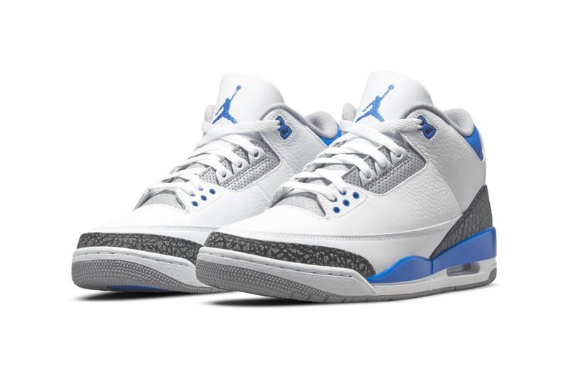 blue jordan threes