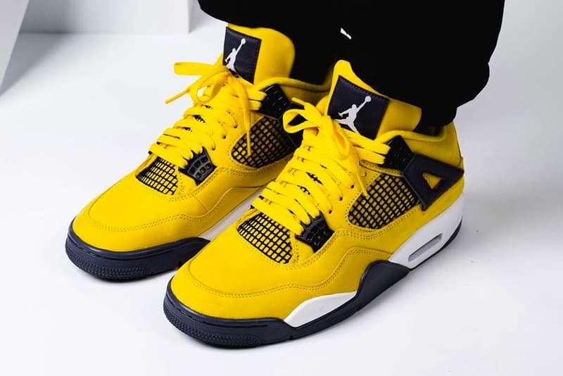 Air Jordan 4 "Lightning" On-Foot Look CT8527-700 Jordan Brand 2021 Release