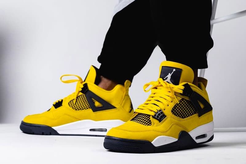 Air Jordan 4 "Lightning" On-Foot Look CT8527-700 Jordan Brand 2021 Release