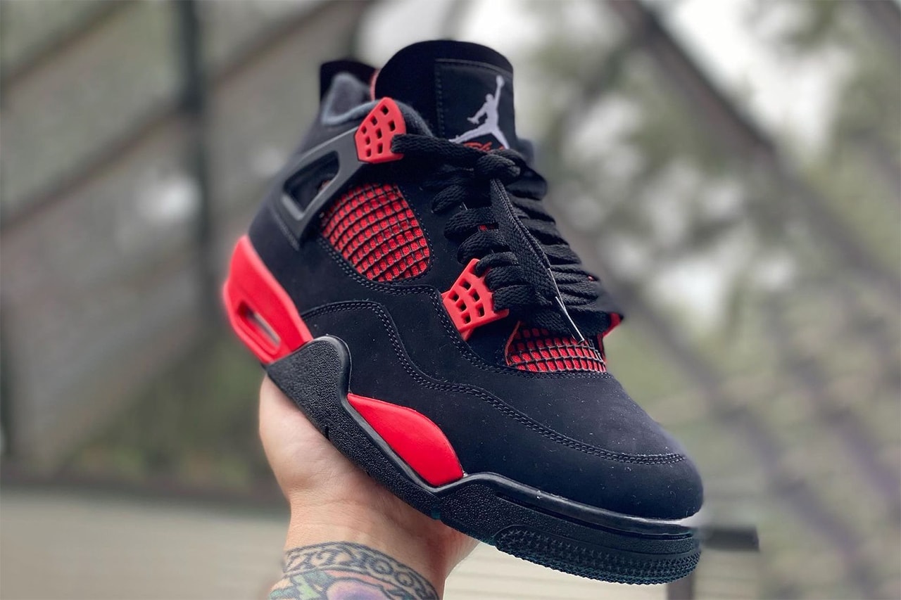 air jordan 4 red thunder black release date info store list buying guide photos price 