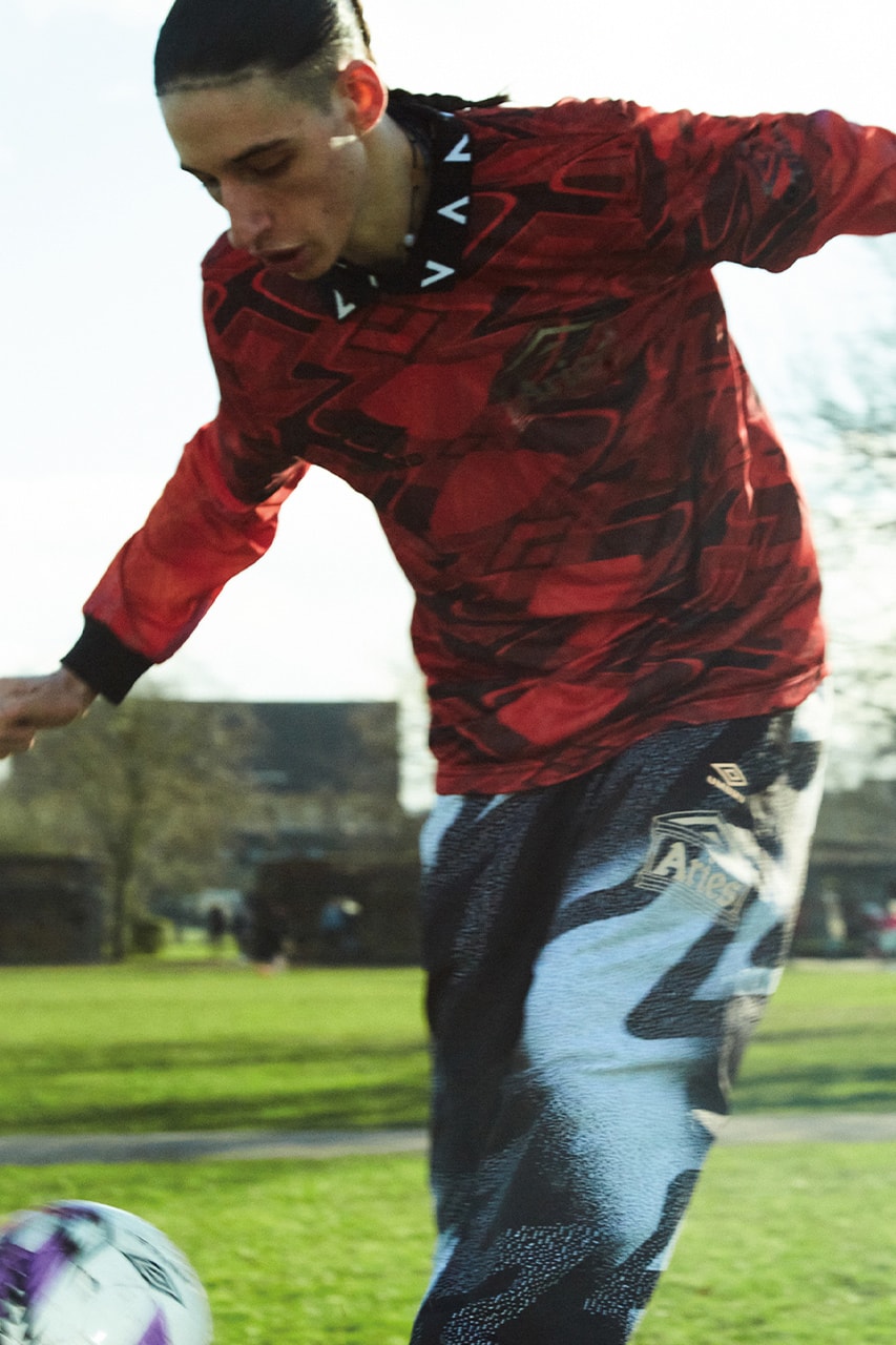 Aries x Umbro Collaboration Football Release information England drill top 